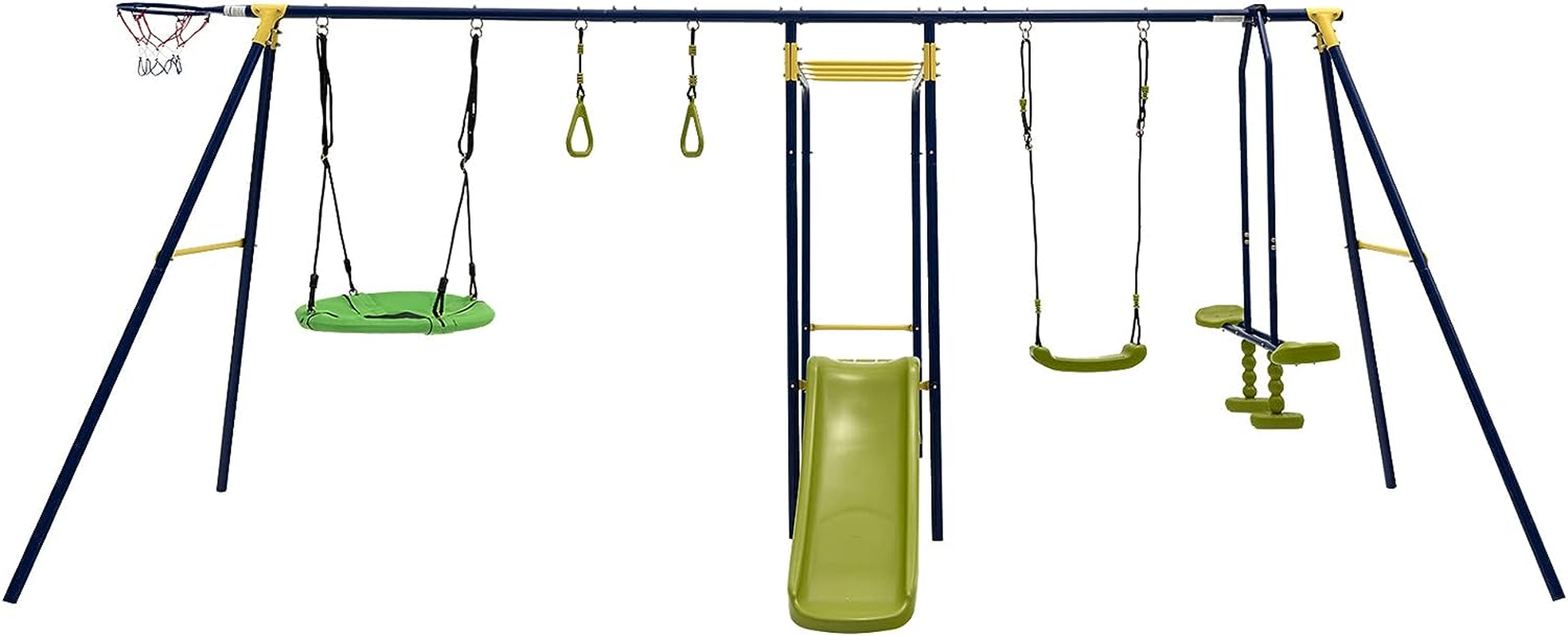 HONEY JOY 300 KG Indoor & Outdoor Swing Set, Heavy Duty Carbon Steel Swing Fr... - Picture 13 of 14