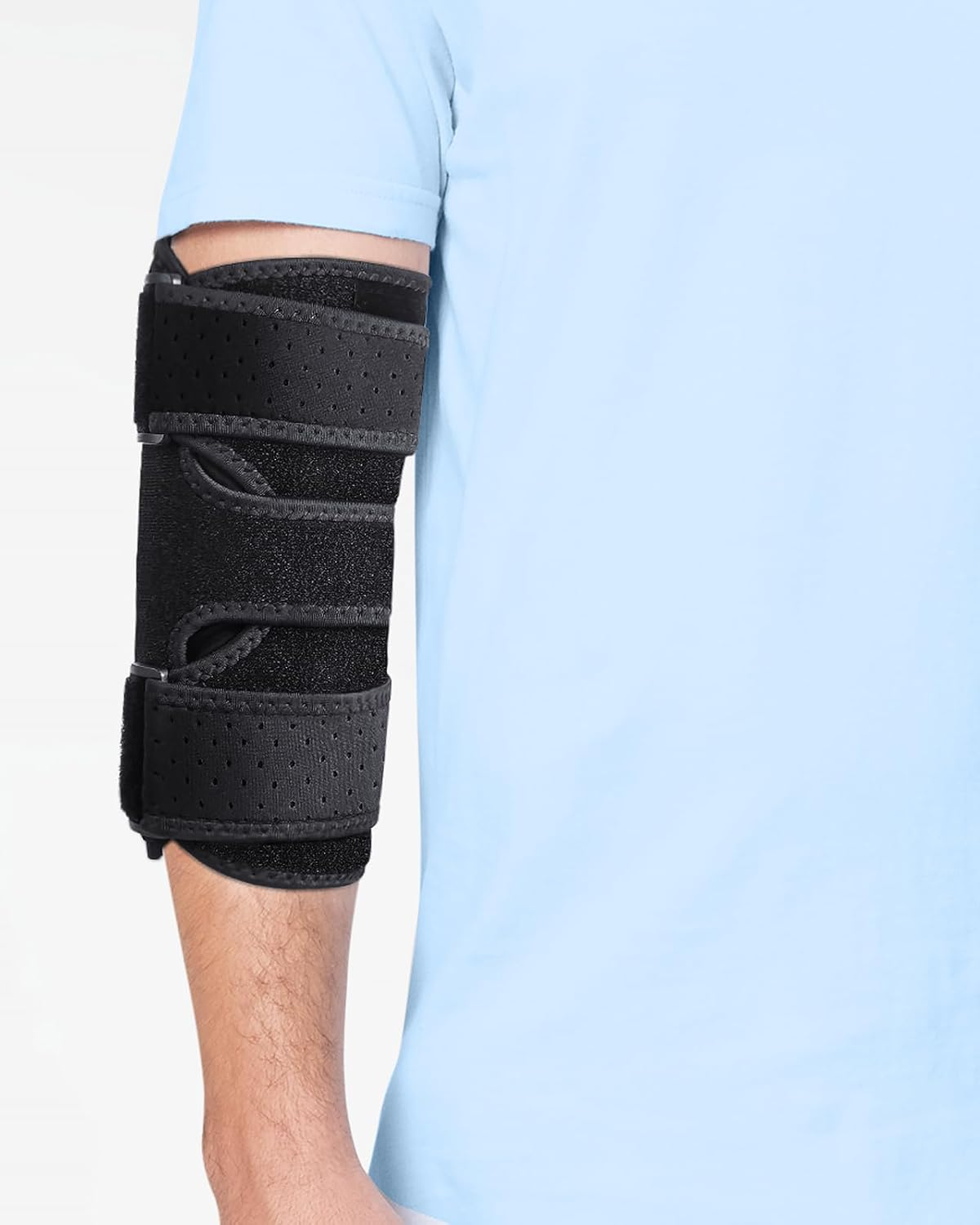 Elbow Brace, Elbow Splint for Cubital Tunnel Brace for Sleeping-Immobilizer for Ulnar Nerve Brace Elbow Pain Fit Men & Women