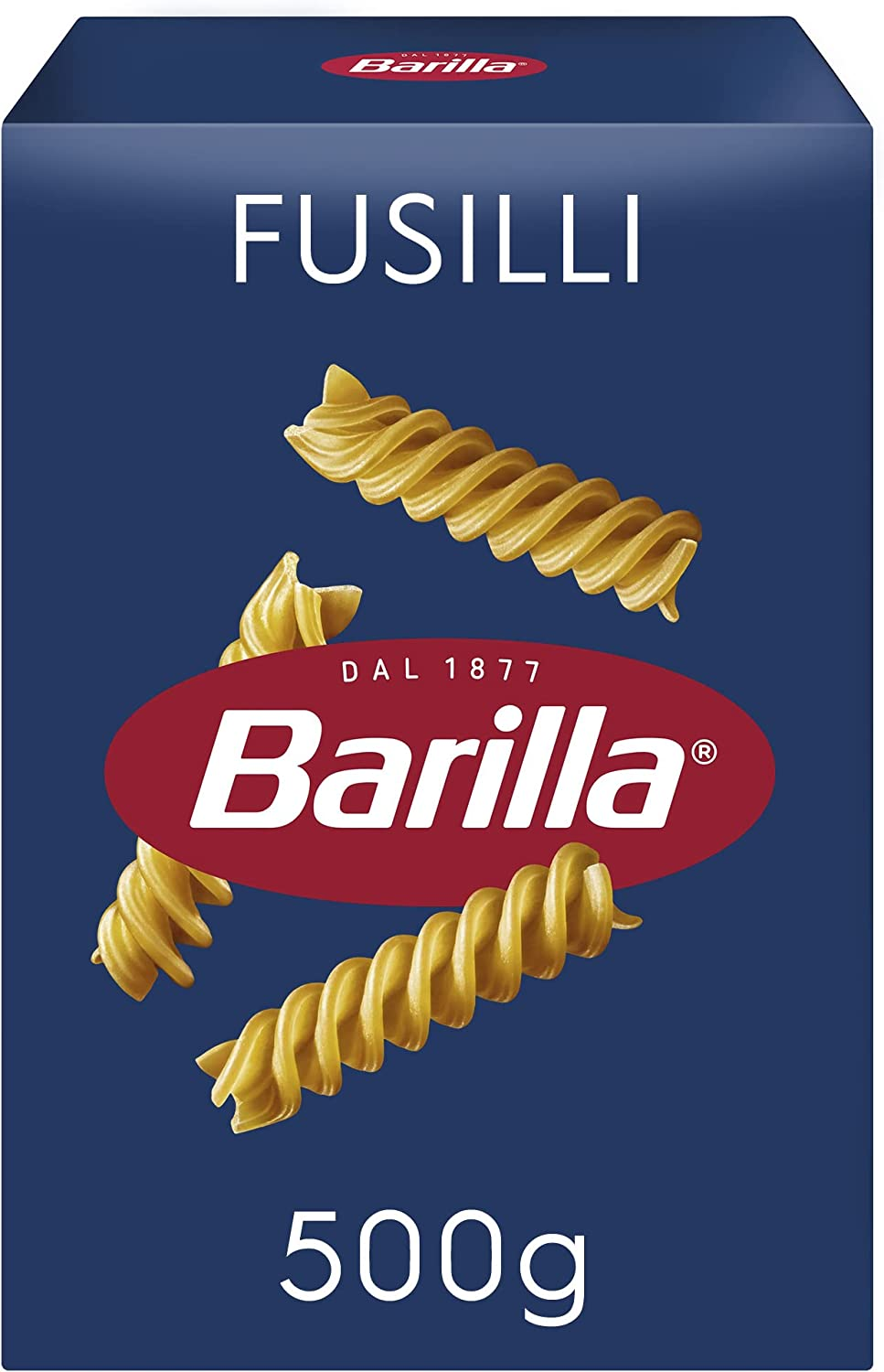 Barilla Fusilli – Authentic Italian Pasta Made with Durum Wheat – Classic Short Shape Pasta - for Pasta Bakes - Single Pack of 1 X 500G