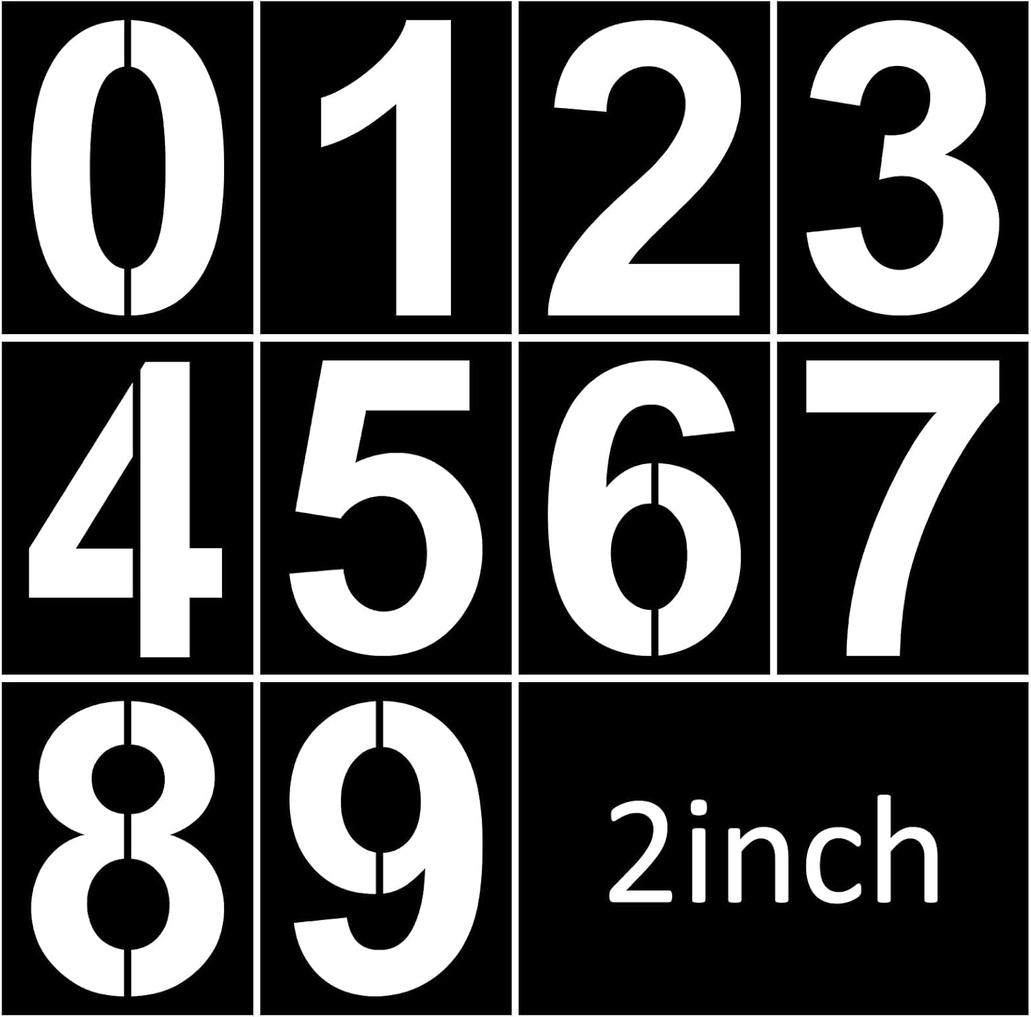 Denylo pro 6 Inch Number Stencils Set Plastic Reusable Digital Templates for ... - Picture 11 of 16