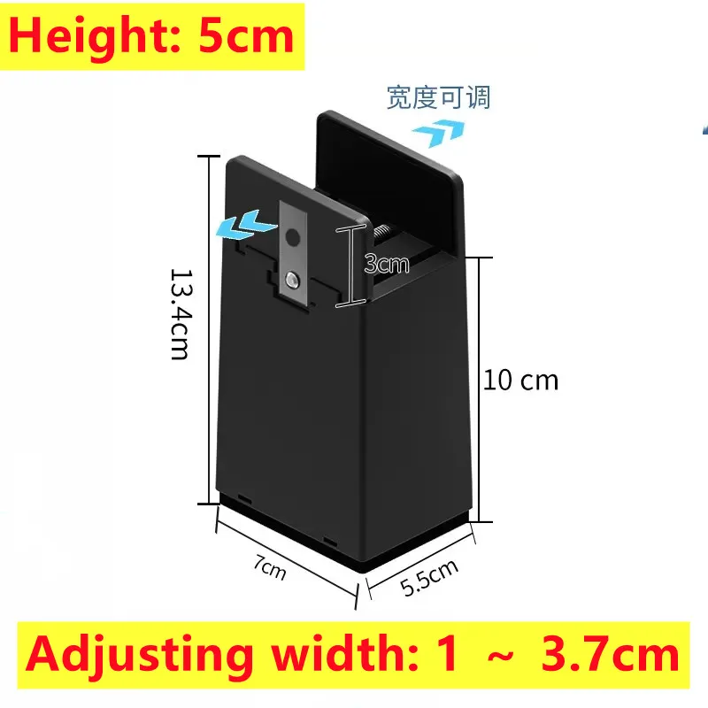 4PCS Adjustable Chair Feet Riser Screw Clamp 2 4 Inch Height Heavy Duty Sofa Tables Bed Furniture Risers with Screw Clamp