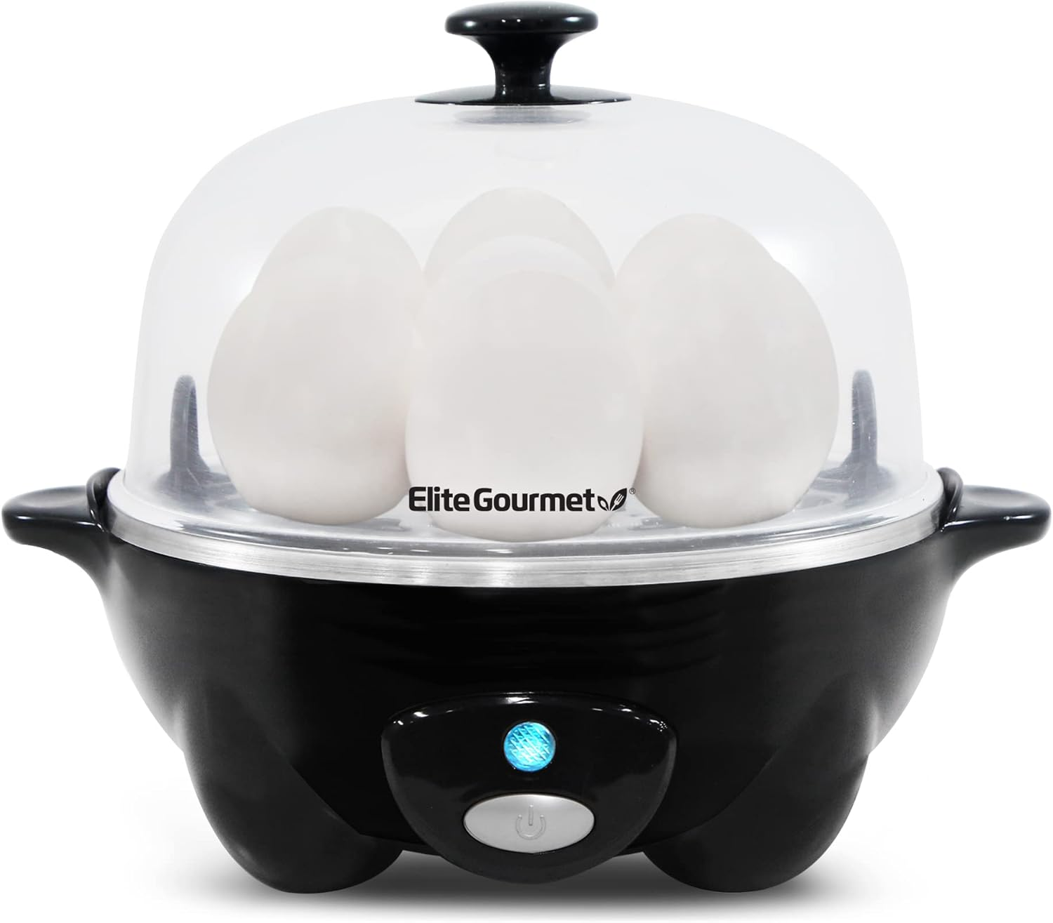 Rapid Egg Cooker 7 Egg Capacity Auto Shut Off Easy Peel Boiled Poacher Black