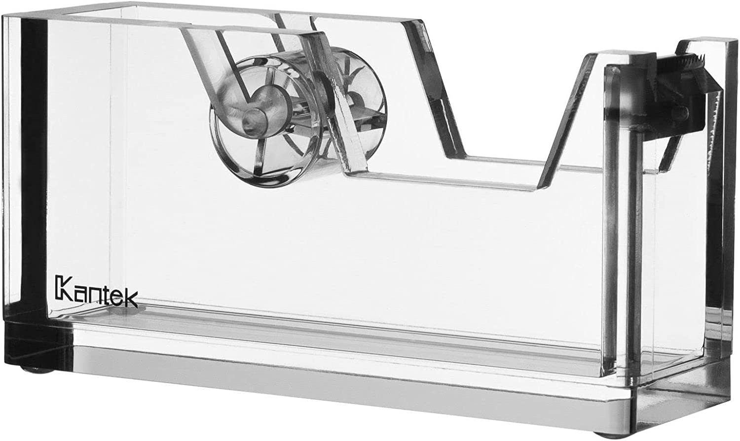 Kantek Clear Acrylic Office Tape Dispenser, Fits Standard 3/4