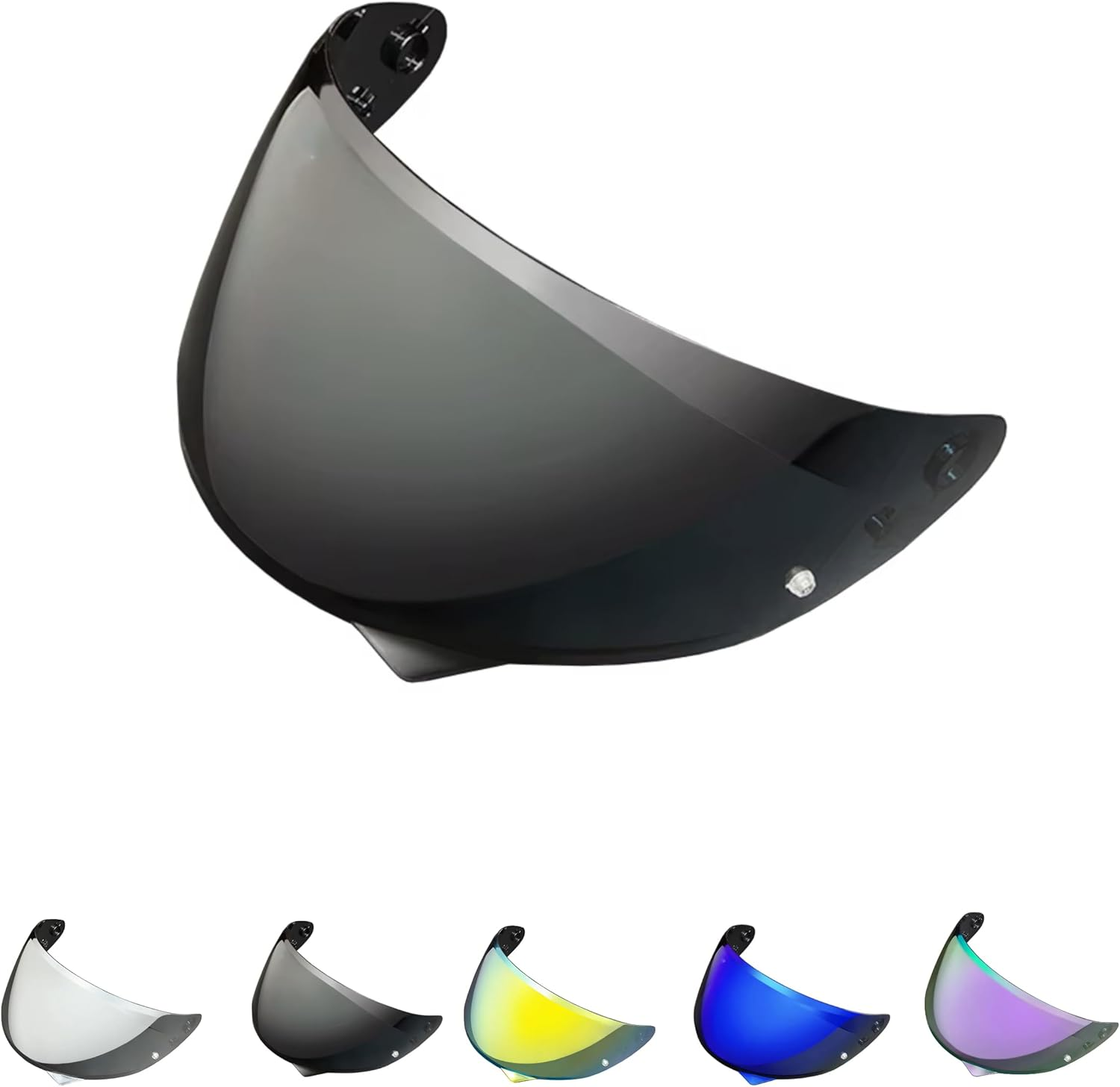 Visiera Compatibile Casco HJC C10 Pinlock Ready Hj-34P (Nero Scuro)