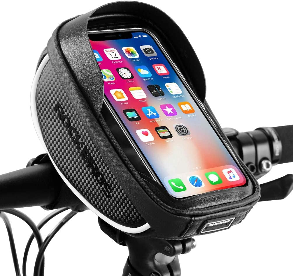 Bike Handlebar Bag Waterproof Bike Bag Phone Holder for Bike Bicycle Front Top Tube Cellphone Bag Fits for 6.5