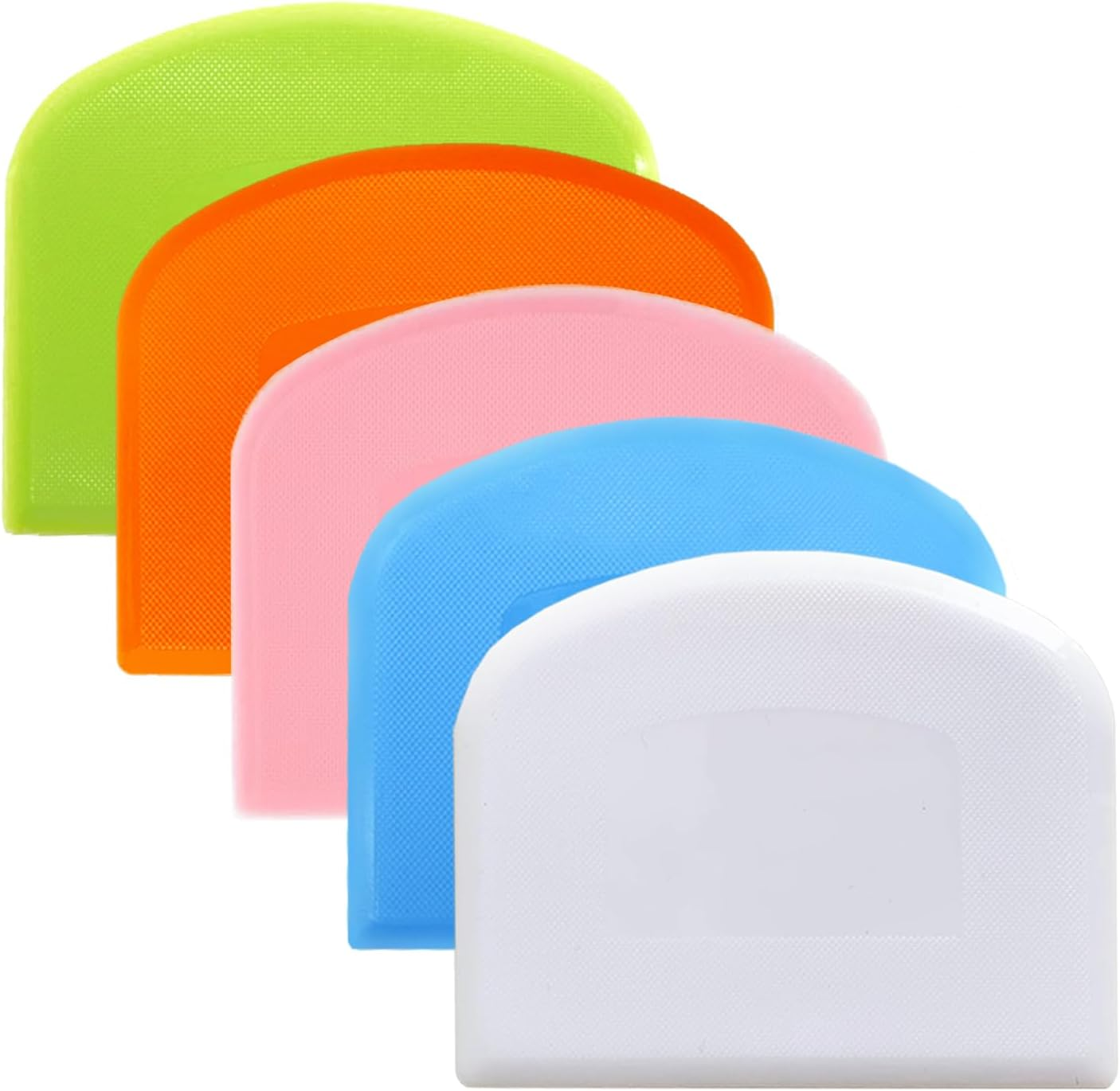 Juego De 5 Raspadores Flexibles Para Masa Cortador Pan Y Reposteria Multicolores