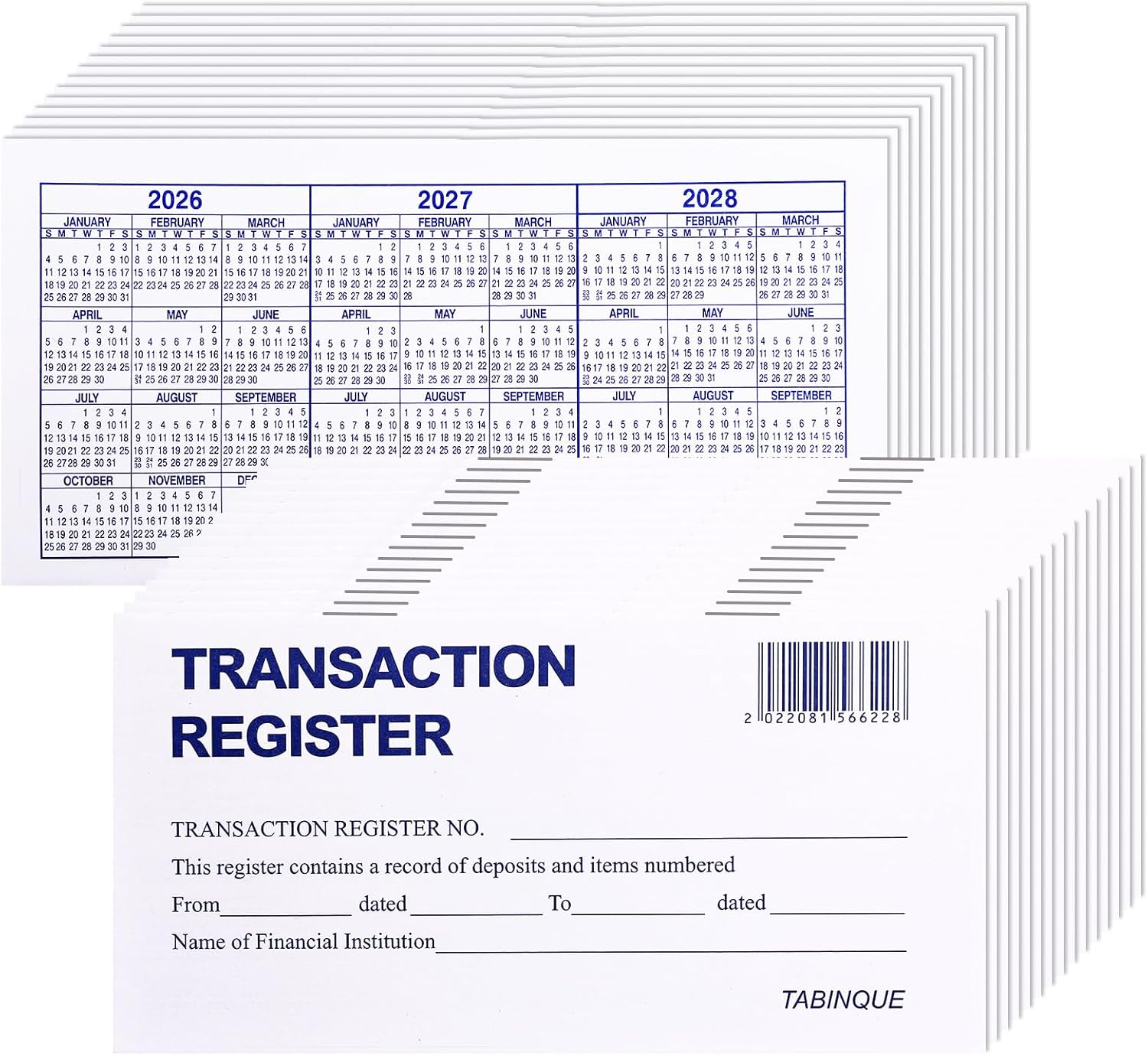 24 PCS Check Registers for Personal Checkbook Easy to Read Register Set