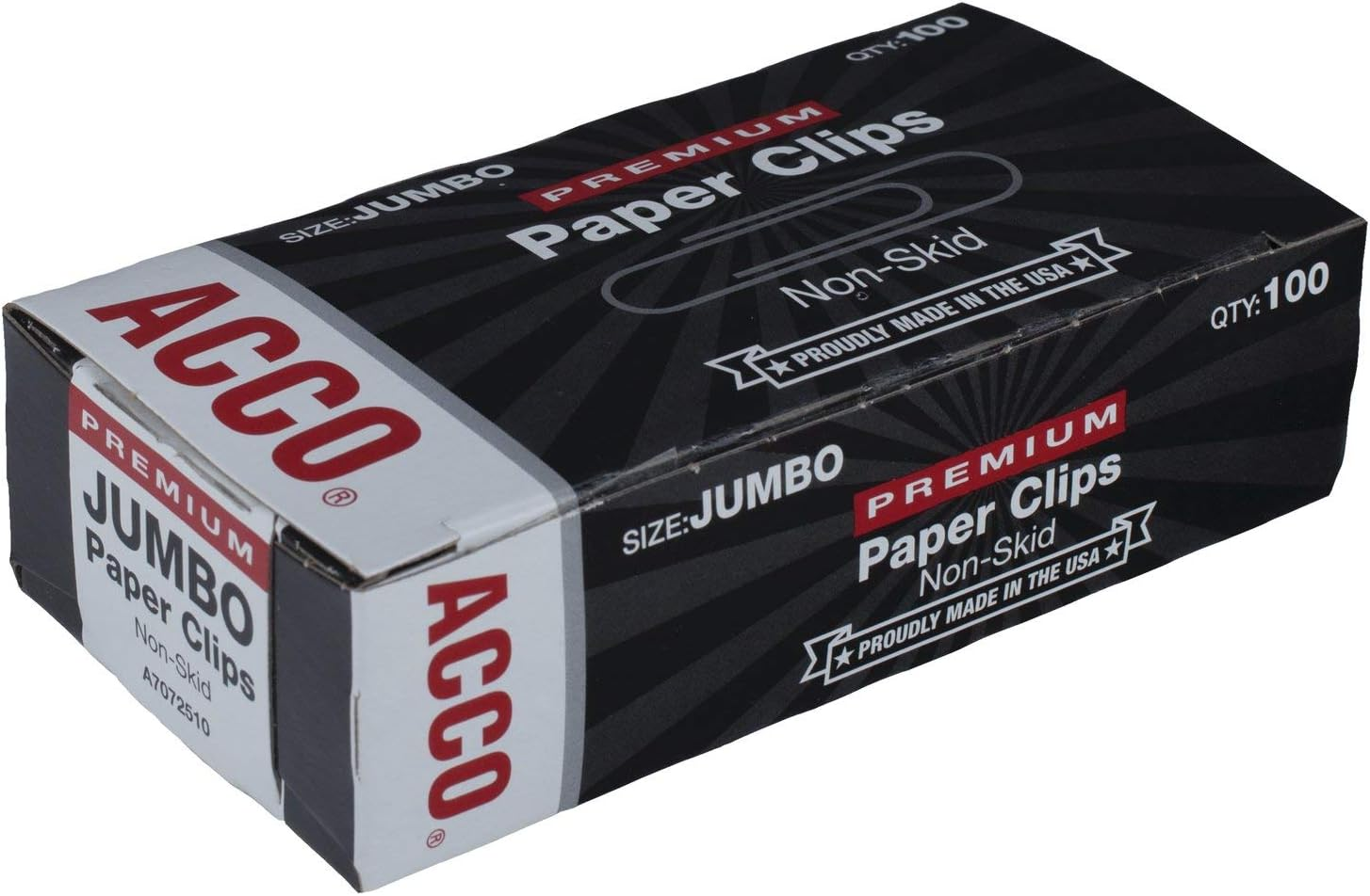 Jumbo Paper Clips Non-Skid Premium Steel Wire 20 Sheet Capacity Silver New