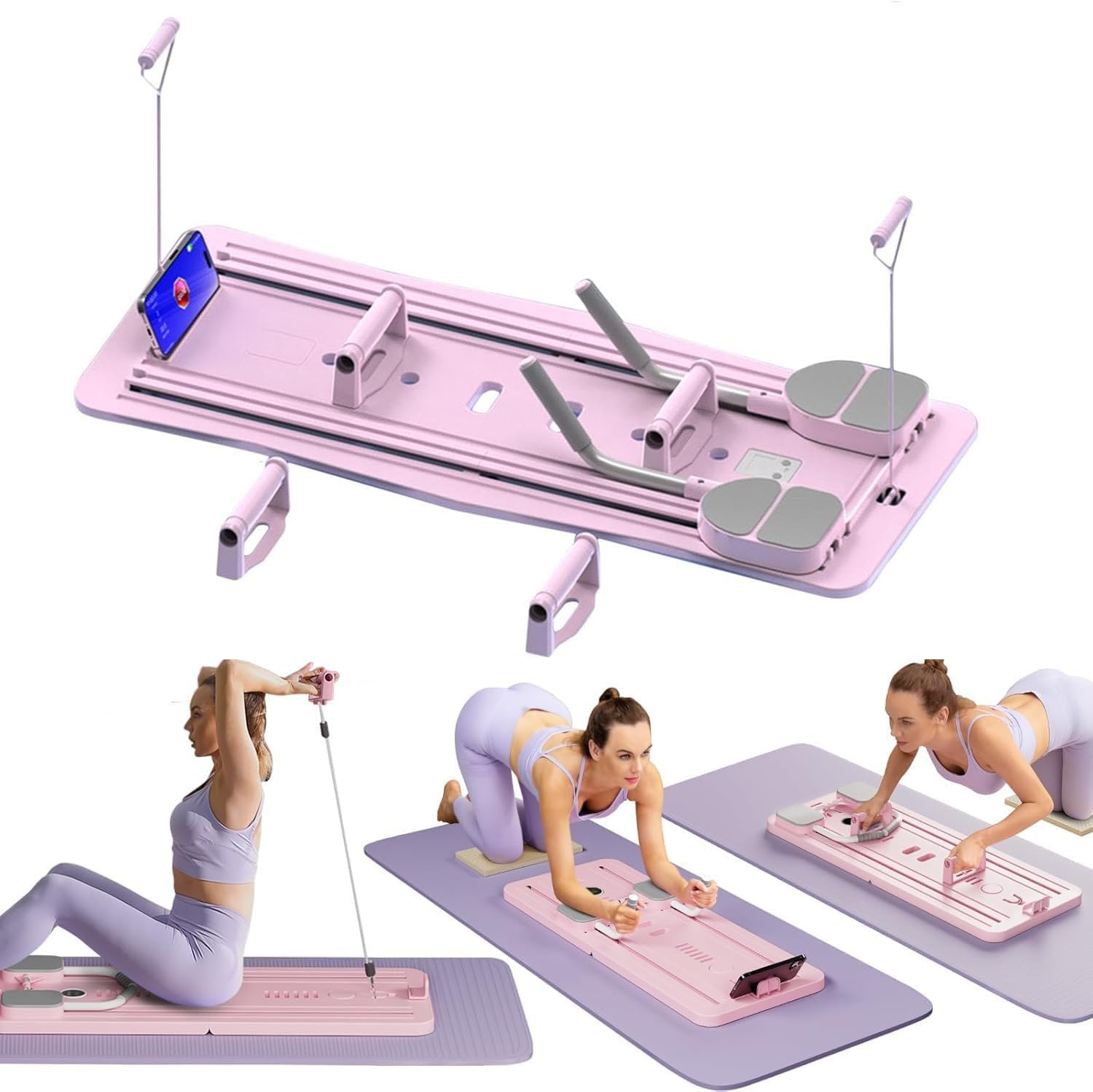 CHUCII Pilates Board, Pilates Reformer Set, Multi Functional Foldable Pilates... - Picture 12 of 13