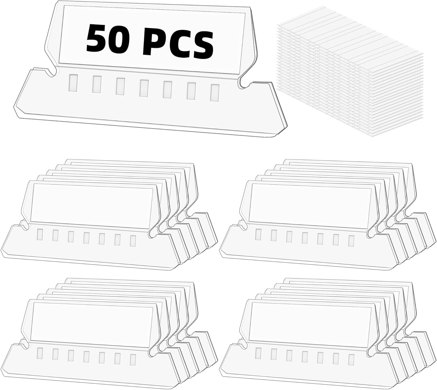 File Folder Tabs,  50 Sets Hanging File Folder Labels Tabs and Inserts for Hanging Files Folders