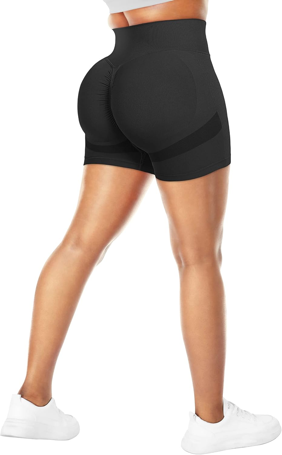 High Waist Workout Shorts for Women Seamless Scrunch Butt Lifting Short Gym Smile Contour Cycling Biker Shorts