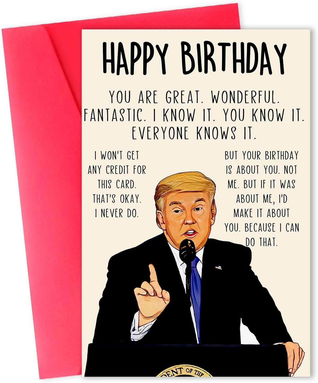 Funny Birthday Card for Women Men, Humorous Birthday Gifts Card for Dad or Mom, Birthday Decorations for Husband Wife, Unique Bday Gifts Ideas for Him Her