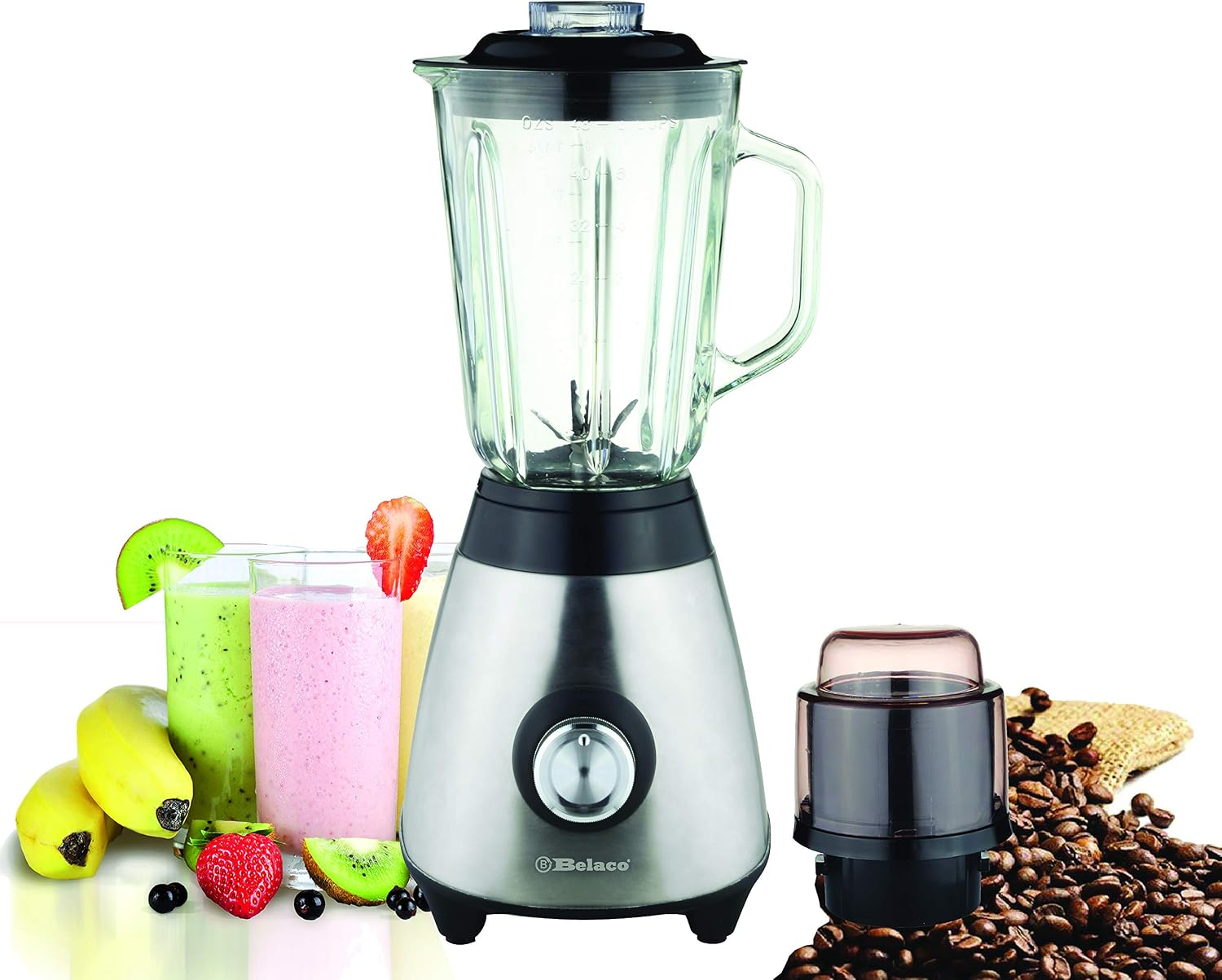 Multi Blender Juicer Food Processor with Glass Jar & a Grinder Strong Housing Smoothie Maker 1.5L Glass Jar Removable Filling Cap for Easy Filling Ice Crushing Function