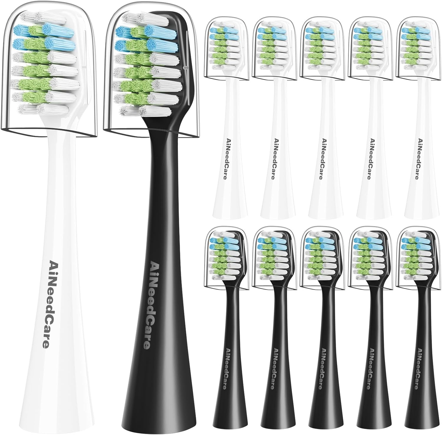 12 Pack Toothbrush Replacement Heads Only for Aquasonic Duo Series ... Fast Ship