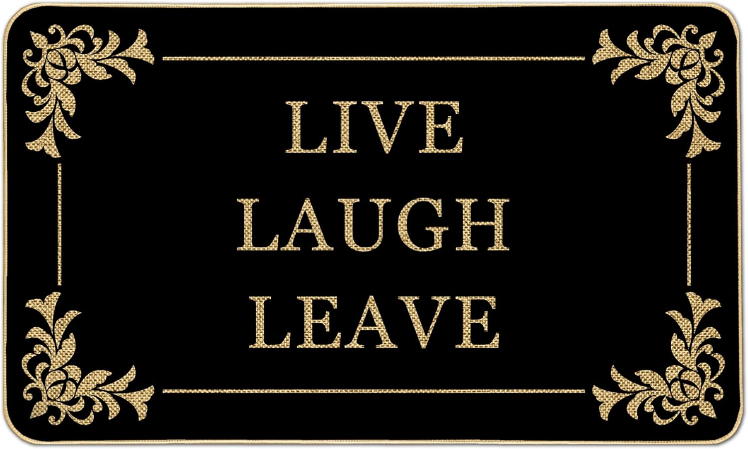 Funny Doormat Live Laugh Leave Door Mat 17 X 29 Inch Welcome Doormat Decorative Entrance Mat Non-Slip Rubber Backing Floor Mat Washable Rugs for Indoor Outdoor