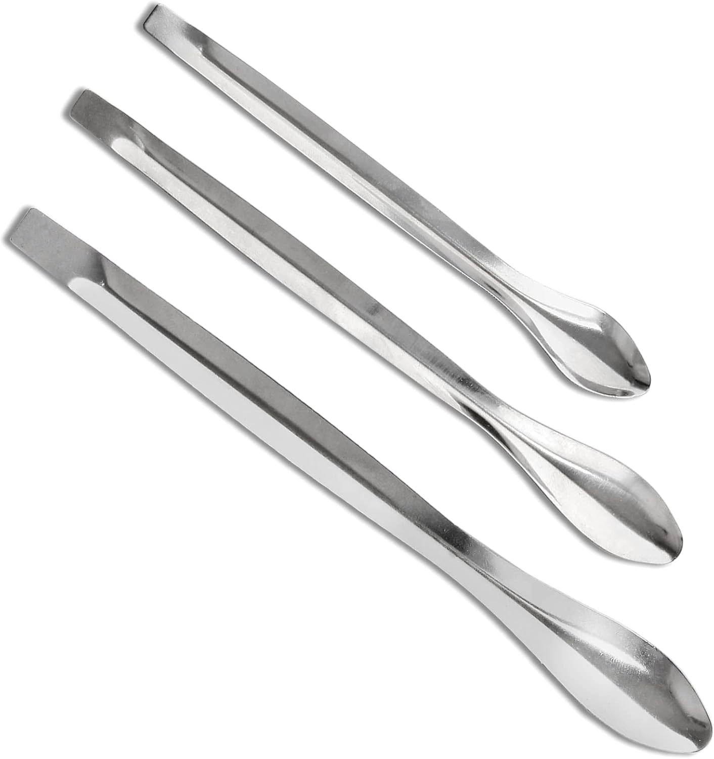 15-Piece Stainless Steel 3-in-1 Lab Spoon Set for Sampling and Measuring