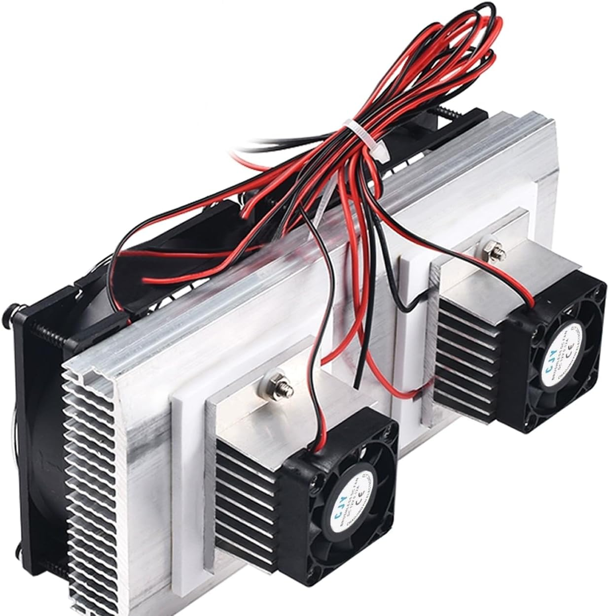 Mini Air Conditioner DC 12V DIY Thermoelectric Peltier Refrigeration Cooling System Heat Sink Conduction Module Semiconductor Fridge Refrigeration Cooling System DIY Kit (Dual)