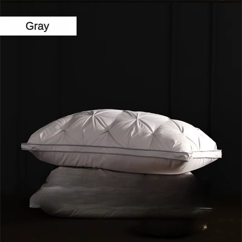 95% Goose down Pillow White Cotton Pillowcover Rectangle Bedroom Sleep 5-Star Hotel Pillow Low-Mid-High Pillows for Sleeping