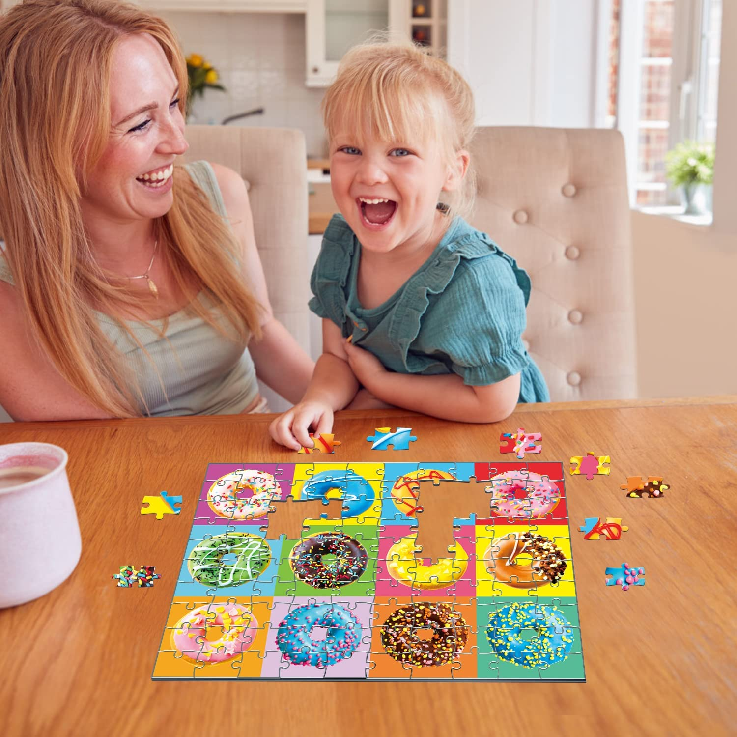 fishwisdom 100 Piece Donuts Jigsaw Puzzle for Kids Teens Age 4-8 Gift Family ... - Picture 4 of 14