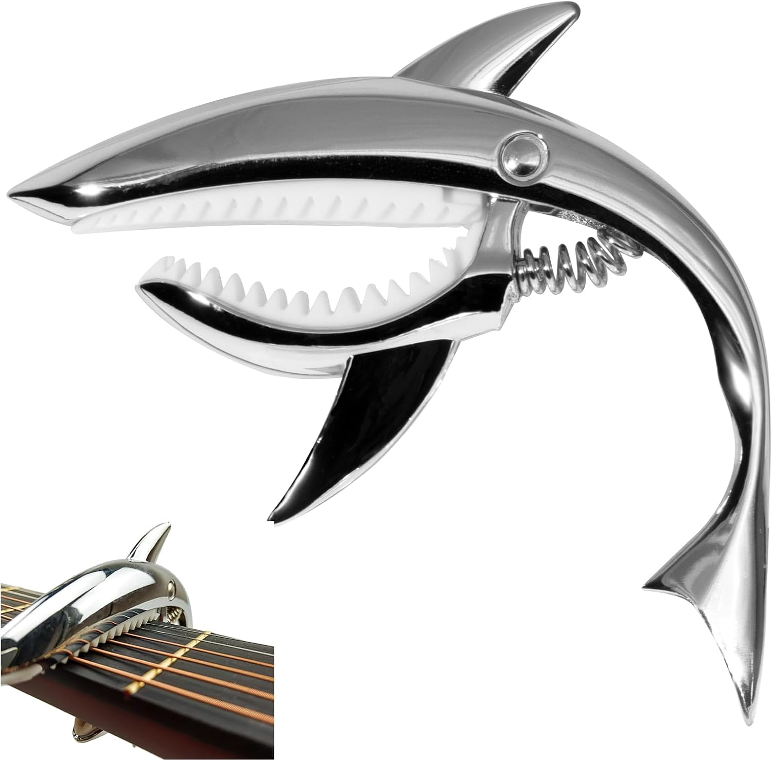 Guitar Capo Shark Capo for Acoustic and Electric Guitar, Creative Shark Personalized Guitar Accessories Tool Ukulele Mandolin Banjo Bass
