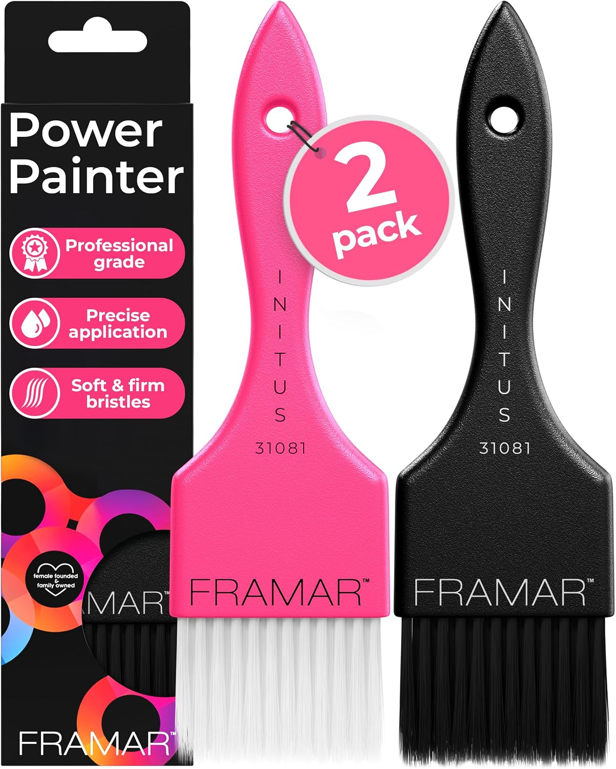 FRAMAR Power Painter Hair Dye Brush, Hair Colour Tint Brush and Dye Kit