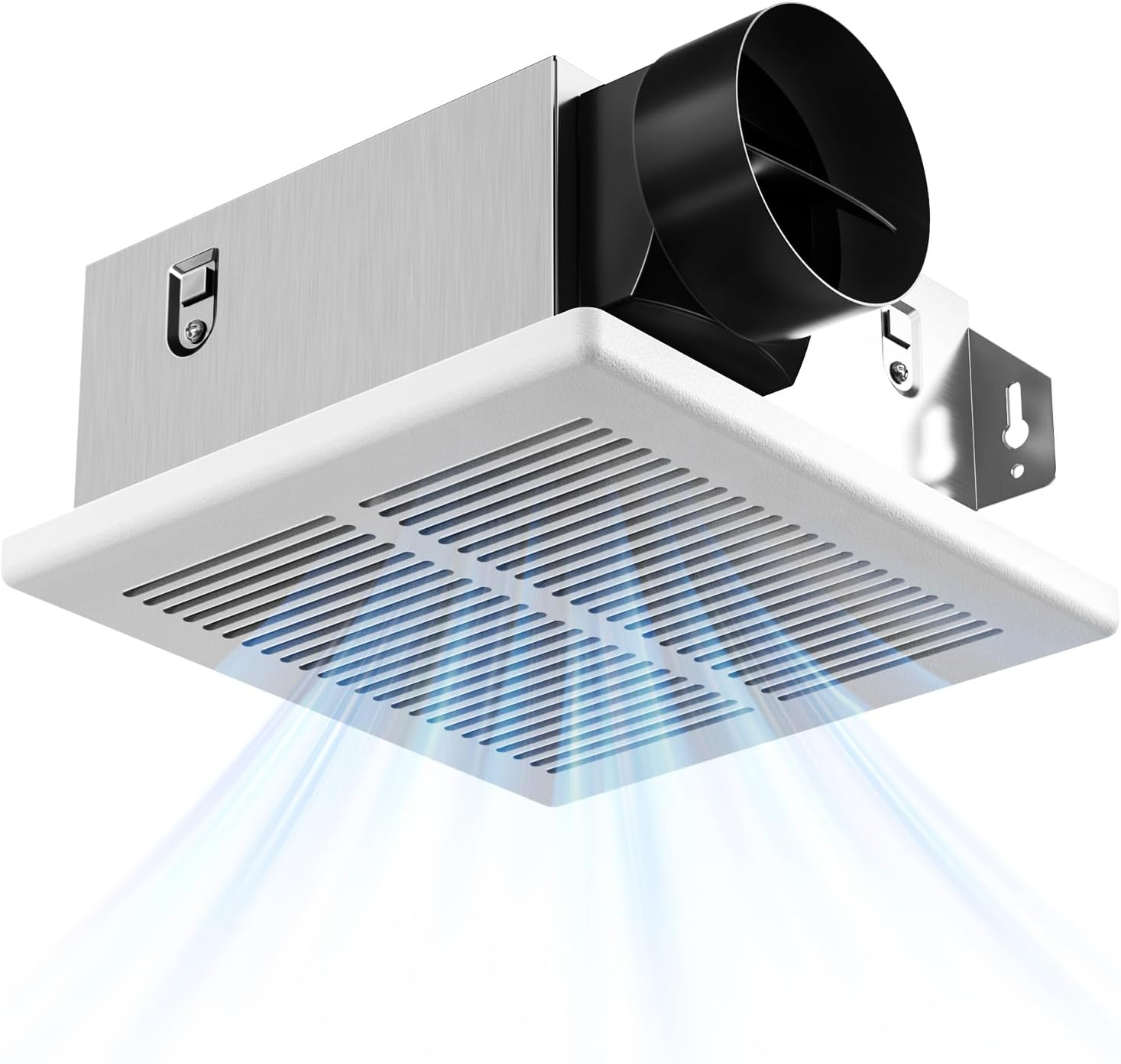 Amico Bathroom Exhaust Fan, 1.0 Sones, 80 CFM, Low Noise, Ceiling Mounted Retrofit Ventilation Fans, 4 Inch Duct, No Attic Access Needed- UL Certified