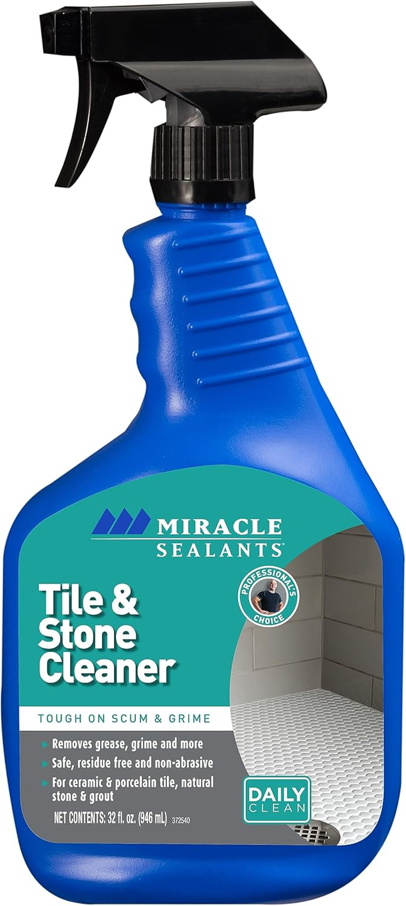 Miracle Sealants Tile & Stone Cleaner Concentrate for Natural Stone, Tile & Grout, 32 Oz