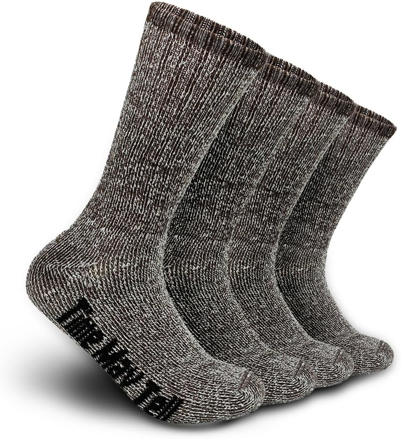 Calcetines Senderismo Lana Merino Hombre Termicos Gruesos Paquete 2/4 Par 6-13