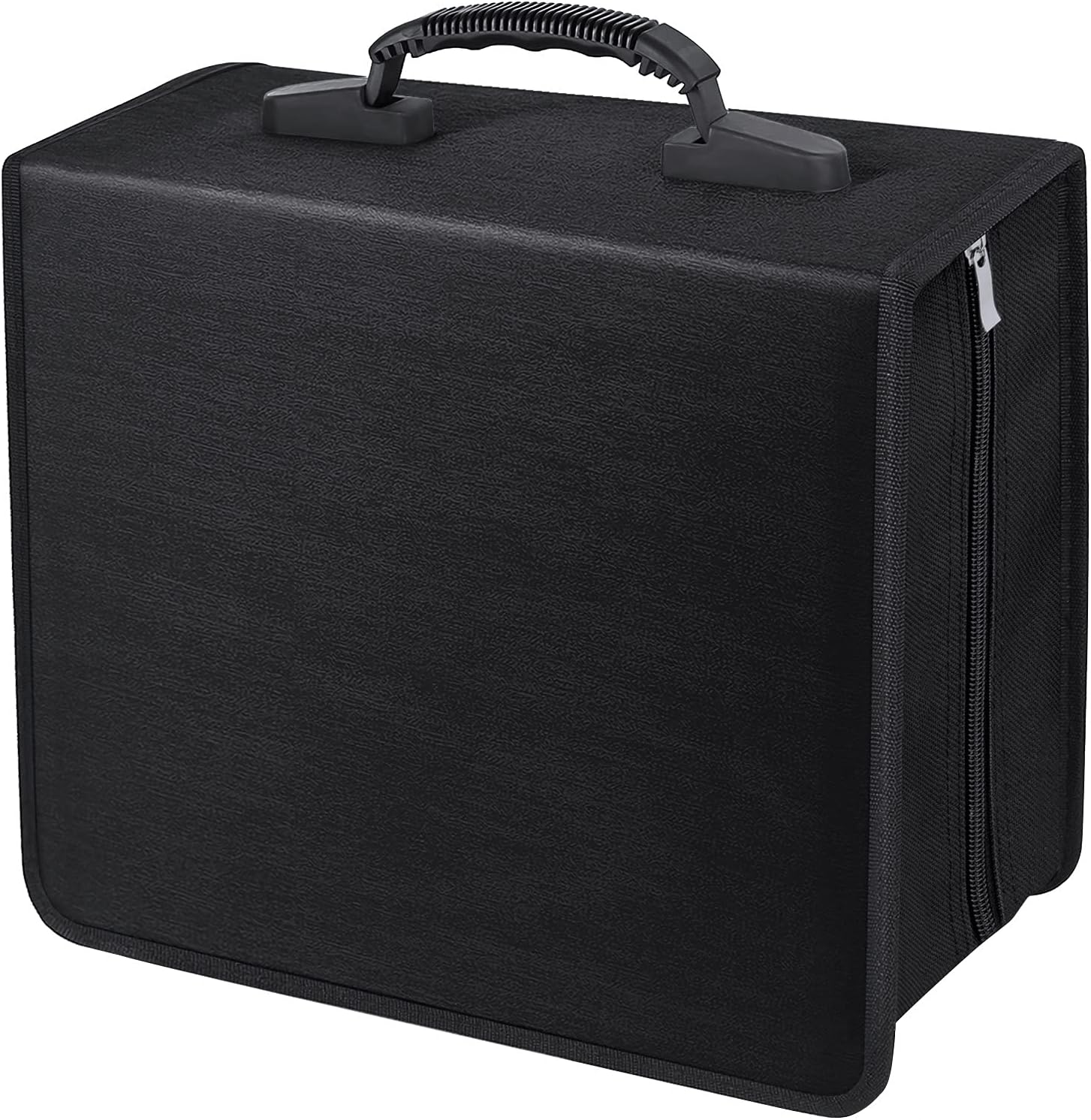 CD/DVD Binder, CD DVD Case Holder Binder 400 Capacity CD/DVD Wallet Storage Booklet Album Box (White Binder, Black)
