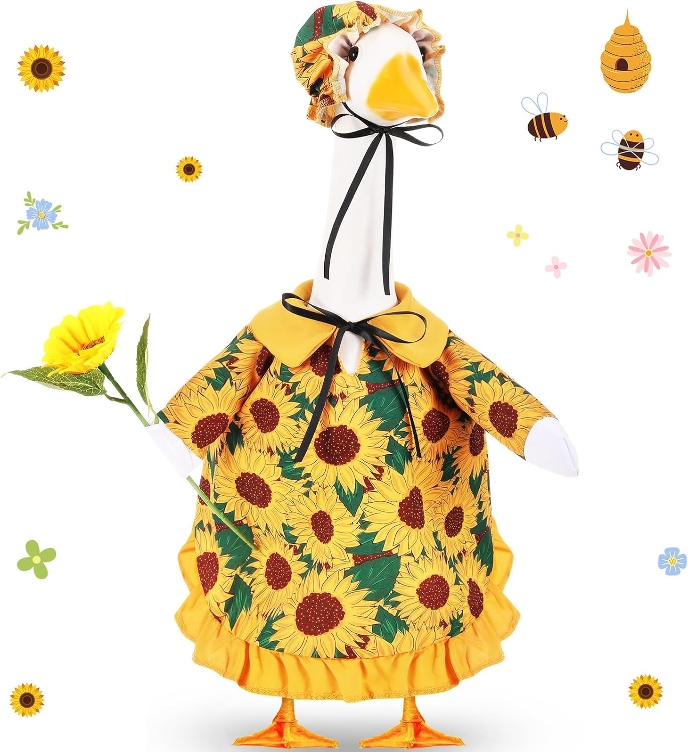 Spring Sunflower Goose Costume for Outdoor Patio and Lawn Decoration 23